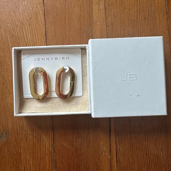 Jenny Bird Gold Mega U-Link Earrings - Picture 11 of 12